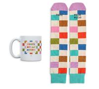 UO Kit Regalo Profe Molas Mucho - Taza + Calcetines - Pack Completo para Profesor - Regalo Original Día del Maestro - Cerámica y Algodón 36-41