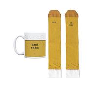 UO Set de Taza Eres la caña, Taza Café y Calcetines divertidos, Regalos Originales para Hombre, talla única de hombre, regalo fin de curso profesores