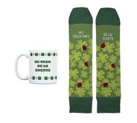 UO Set de Taza Mis Calcetines de la Suerte, Taza Café y Calcetines Divertidos, Regalos Originales para Hombre, Talla única de Hombre, Regalo Fin de Curso Profesores