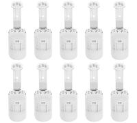 Uonlytech 10 Portalámparas Vela E14 para Candelabros, Base de Bombilla de Plástico y Aleación de Zinc, Recambio para Lámparas de Entrada