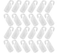 Uonlytech 24 Ganchos para Barra de Cortina, Repuestos para Persianas, Plástico Blanco, 24 Piezas, Conexión de Barras y Persianas, Sin Herramientas, para Uso en Casa