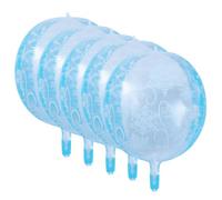 Uonlytech 5 Globos de Aluminio Diseño de Copo de Nieve para Decoración de Fiestas, Material de Film de Aluminio y Tamaño de 22 Pulgadas Adecuado para Cumpleaños y Fondos Fotográficos