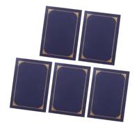 Uonlytech 5 Piezas Cubierta del Diploma de Papel, Portada del Documento, Azul, Plegable, para Guardar Documentos y Diplomas de Graduación, para Hogar y Tienda