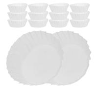 Uonlytech 50 Piezas de Papel Vegetal para Hornear Tartas Vascas, Papel Antiadherente y Resistente al Aceite, Adecuado para Repostería y Cocina en Color Blanco