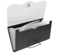 Uonlytech Bolsa de Archivo Tipo Acordeón de Pp Ligera 13 Compartimentos para Tickets y Facturas, Organizador Práctico para Documentos Trabajo Color Plata