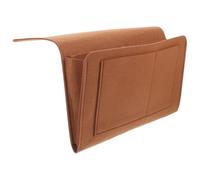 Uonlytech Bolsa Organizadora Colgante de Fieltro, Bolsa de Almacenamiento Portátil, Marrón, Diseño Desmontable, para Organizar Objetos Pequeños Junto Cama, Sofá y Baño