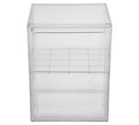 Uonlytech Caja de Exhibición Apilable de Acrílico Transparente de 2 Capas