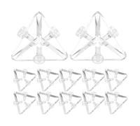 Uonlytech Conector Triangular de Acrílico para Vitrinas y Joyería, Soporte de Esquina Versátil y Fácil Instalación, Paquete de 12 Piezas para Tiendas y Hogares