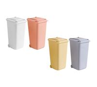 Uonlytech Conjunto de 4 Cubos de Basura de Plástico para Escritorio, Tamaño Mini, Uso Práctico para Oficina y Hogar, Contenedores Creativos para Reciclaje en Mesa