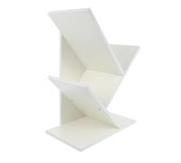 Uonlytech Estantería Blanco en Forma de Árbol MDF de Escritorio para Libros | Organización Ligera y Resistente, Estilo Moderno Simple, para Biblioteca y Aula, Acabado Blanco