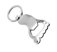 Uonlytech Llavero Abrebotellas y Abrelatas Creativo y Portátil Abridor de Botellas Forma de Pie de Metal para Cocina y Picnic