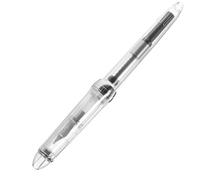 Uonlytech Pluma Estilográfica Absorbente de Tinta de Acrílico y Acero Inoxidable, Diseño Transparente Compacto y Cómodo para Uso en Oficina y Escuela
