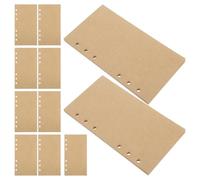 Uonlytech Recambios de Papel Kraft Vintage sin Líneas para Planificador A6, 160 Hojas Sueltas para Carpetas de 6 Anillas, Experiencia de Escritura Suave para Diario y Viaje