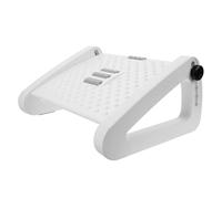 Uonlytech Reposapiés Adecuado para Sentarse y Descansar de Masaje Rodillo Ajustable de Plástico Blanco, Diseño Antideslizante y Soporte Fuerte para Oficina y Hogar