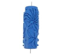 Uonlytech Rodillo de Pintura de Goma Texturizado Azul Mango Metálico para Paredes, Herramienta Multifuncional para Decorar y Ocultar Imperfecciones en Interiores
