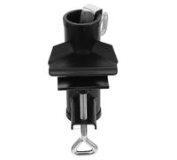 Uonlytech Soporte de Pinza para Sombrilla de Patio, Hierro Negro 3.8cm | Beach Parasol, sin Herramientas, Antioscilación y Estable, Pinza para Camping y Playa, 4.8cm