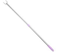 Uonlytech Varilla Extensible para Ropa de Acero Inoxidable y Aluminio Tenedor Ajustable, Capacidad Fuerte y Diseño Fácil de Usar para Armarios y Zonas Elevadas, Color Púrpura