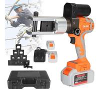 UORDBY Kits de Herramientas de crimpado hidráulicas Recargables, crimpadora para terminales eléctricos y Cables de 60 kN, Rango de crimpado de 16-300 mm² con 2 baterías Recargables.