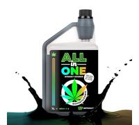 UP NUTRIENTS Fertilizante ALL IN ONE Cannabis Interior y Exterior 1 L - Abono Plantas NPK 5-1-5 Plantas Todas las Fases Crecimiento y Floración - 100% Biológico - Envío Discreto