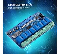 UPALDHOU Módulo de relé Multifunción de 8 Canales, 8-36V | Entrada de amplio voltaje, funciones programables, luz indicadora de encendido, sincronización precisa