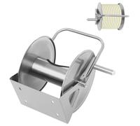 Upgrade - Carrete de manguera (acero inoxidable, para manguera de jardín de | Enrollador de manguera vacío robusto para manguera de jardín, tambor montado en la pared o independiente, rollo de manguera
