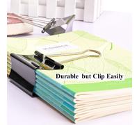 Upgrade Extra Wide 2.4 Inch Long Binder Clips for Office (4 Pack)