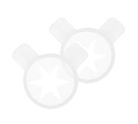 UPKOCH 2 Boquillas de Molde para Máquina de Helados en Plástico Blanco Diseño Desmontable para Fiestas y Eventos