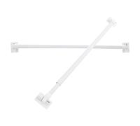 UPKOCH 2 Piezas Barra Extensible Cortina de Plástico Blanco | Retráctil, Fácil de Instalar sin Taladro ni Tornillos, Resistente a Deformación, Uso Interior