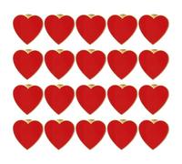 UPKOCH 20 Broches Pequeños de Corazón con Borde Dorado Accesorios para Fiesta y San Valentín Solapa de Plástico para Mujer Decoración de Ropa y Mochilas Set de 20 Piezas