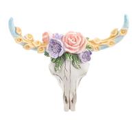 UPKOCH Adorno de Pared Fácil de Instalar y Desmontar de Calavera de Vaca de Resina en Forma de Cabeza de Toro Adecuado para Jardín o Patio