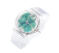 UPKOCH Reloj de Moda para Estudiantes Cuarzo y Correa de PVC Transparente, Reloj de Pulsera Sencillo, Fácil de Ajustar y Versátil para Uso Diario