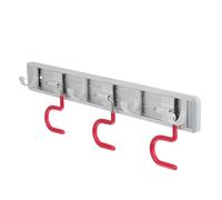 UPKOCH Soporte para Escoba y Trapeador de Aleación de Aluminio Plata, Organizador de Pared para Ahorro de Espacio en Garaje y Sala de Estar