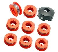 UPOICDS Carrete e Hilo for desbrozadora para Bosch, Hilo de Carrete | automático, for desbrozadora ART 23 26 30 COMBITRIM EASYTRIM, 8 m, F016800175 (8 carretes + 1 tapa)