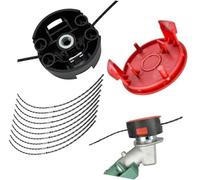 UPOICDS Hilo de Corte F016800431 for desbrozadoras para Bosch AFS 23 | a 37. Hilo de carrete con tapa de carrete F016F04841 y base F016F04839. 37 cm × 3,5 mm (10 hilos, 1 tapa y 1 base).