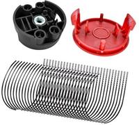 UPOICDS Hilo de Corte F016800431 for desbrozadoras para Bosch AFS 23 | a 37. Hilo de carrete con tapa de carrete F016F04841 y base F016F04839. 37 cm × 3,5 mm (30 hilos, 1 tapa y 1 base).