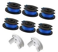 UPOICDS Hilo de Repuesto for desbrozadora, bobinas de Repuesto de 0,065 | Bobinas automáticas para Ryobi One+ AC14RL3A 18V 24V 40V desbrozadora inalámbrica (6 uds + 2 tapas)