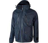 Upower: Parka impermeable y versátil, talla 2XL. Características: transpirable, capucha ajustable, forro térmico desmontable, múltiples bolsillos, protección DPI1. Color: azul marino