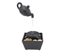 UPQRSG Fuente de Mesa de Agua Corriente, Fuente de Escritorio de Agua de Tetera Flotante con Piedras de Luces LED, Adorno de Fuente de Fuente de Alimentación de Batería USB 5V