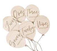 Uprgades - Tarjetas de hitos de madera para bebé, señales de hitos mensuales para fotografía de recién nacidos y decoración de habitación de guardería, pista de crecimiento