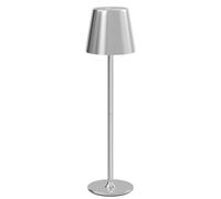 UPXNBOR Lámparas de Mesa de Metal para Interior y Exterior | Lámparas de Mesita de Noche Táctiles, Inalámbricas, Recargables, Luz Cálida de 3 Niveles, Cuerpo de Metal, IP54, Plateado
