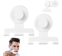 URAQT 2 Piezas Ganchos de acero inoxidable con ventosa, Reutilizable e Impermeable, Succión Súper Fuerte, Gancho Ventosa Multifuncional para Colgar Toallas Ducha Baño Pared Puerta Cocina, Blanco