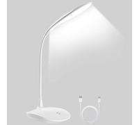 URAQT Flexo Led Escritorio, Lampara Lectura Pinza, Lampara Escritorio con Panel Táctil, 3 Niveles de Brillo y Modo de Carga USB, 360 ° Flexible-2