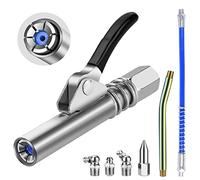 URAQT Pistolas de Engrase, G Acoplador para Pistola Engrase, 1/8" NPT 12000 PSI Acoplador de Pistola de Grasa Manual con 30cm Manguera Flexible, Engrasadora Manual Apto para Tipo de Pistolas Engrase