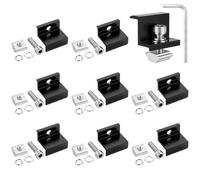 URAQT Soporte para Módulo Solar 8 Piezas, Abrazadera Central para Panel Solar, Abrazaderas en Z para Autocaravana, Techo, Con llave de Instalación Barcos, Autocaravanas, Sistemas de Techo