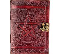 URBAN LEATHER Pentacle Pentagram Diario para hombres y mujeres para escribir, Grimoire Wiccan Wicca Pagan Witchcraft Book of Shadows Cuaderno de escritura Páginas gruesas sin forro