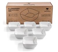 Urban Lifestyle Cuencos para Salsas Set de 6 NAMI Porcelana 6 x 6 x 2,5 cm Cuencos Pequeños Aperitivo Tapas Sushi Salsa de Soja Blancos