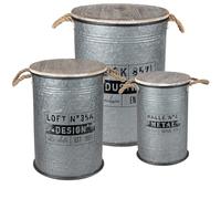 Urban living CAJA DE METAL LOFT & METAL X3 S:27XH41CM / M:33,5XH47CM / L:40XH52CM
