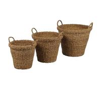 Urban Living Juego DE 3 CESTAS Gaby Vida Natural EN Algas Marinas P:D33CM M:D42CM L:D50CM