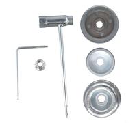 UrbanHui Kit de fijación de cortacésped Juego de retención de metal con llave de arandela de empuje, collar de tuerca compatible con recortadoras de la serie FS160-FS490