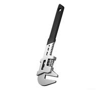 UrbanHui Llave ajustable de acero de alto carbono con cabezal giratorio de 360 °, mandíbula de ajuste rápido hasta 93 mm